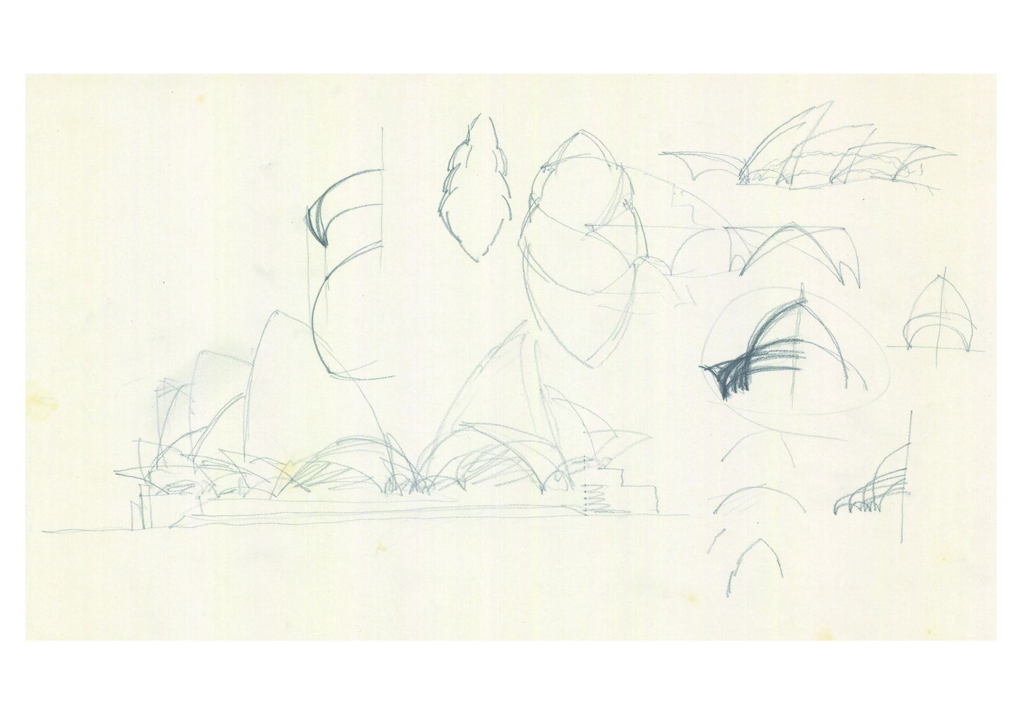 Jørn's sketch of the Sydney Opera House